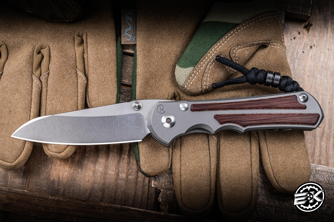 Preowned-Chris Reeve Knives Large Inkosi Titanium Red Linen