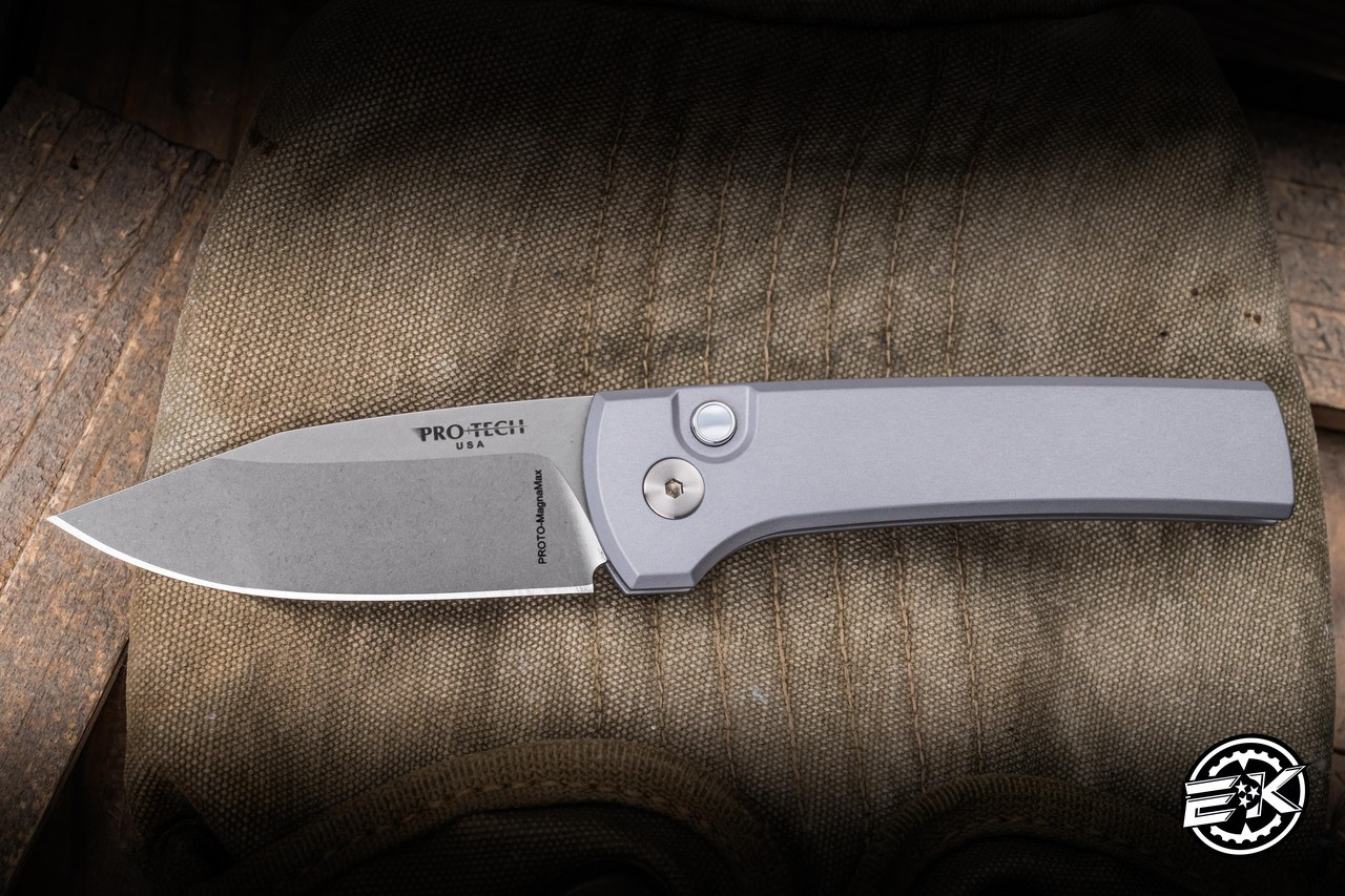 ProTech x Ramon Chaves Scapegoat Compact Automatic Knife Grey