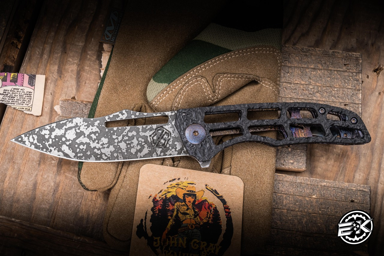 John Gray Slitter V2 Skeletonized Titanium Godzilla Texture, 4