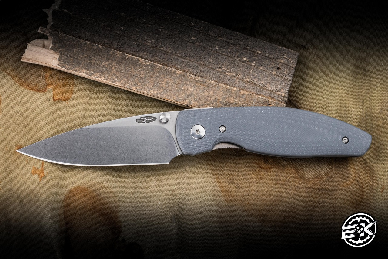 Three Rivers Manufacturing ATOM Lizard Skin Slate Grey G10 3.5