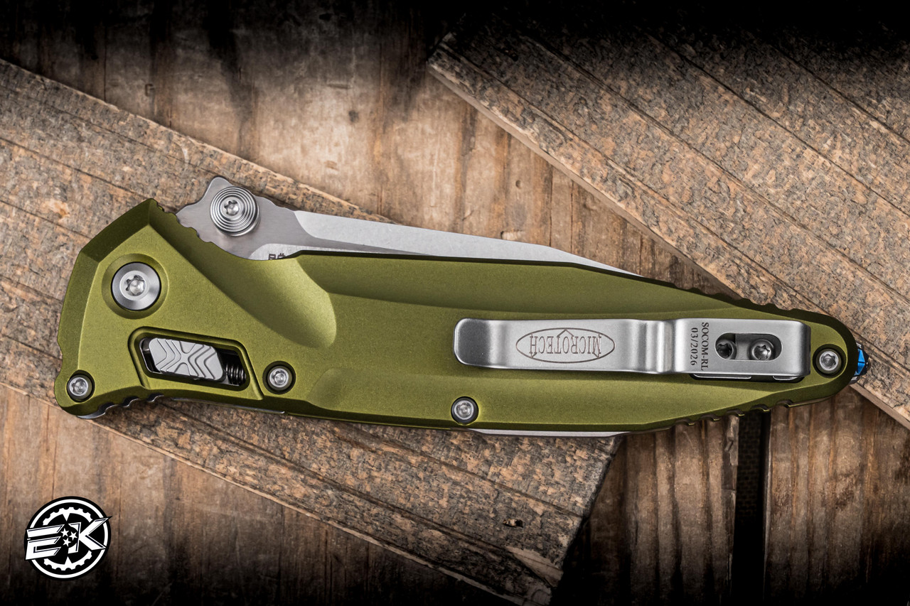 Microtech Socom Delta RAM-LOK Knife OD Green Aluminum 3.8