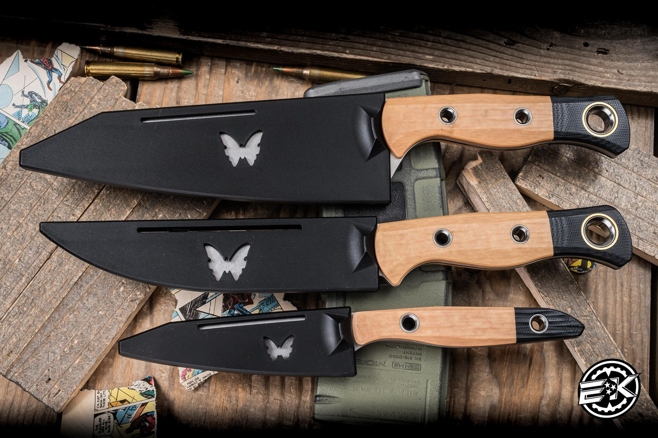 Benchmade 3 Piece Travel Knife Set Maple Valley Richlite Black G10
