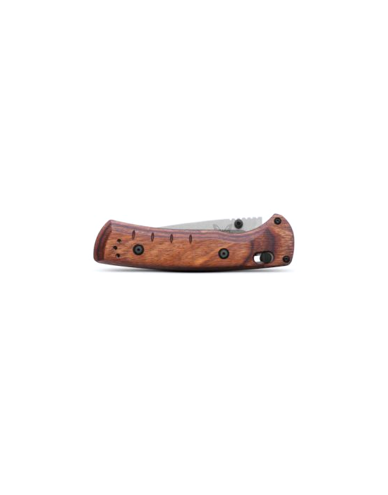 Benchmade Slipridge Axis Folding Knife Dark Brown Stabilized Wood