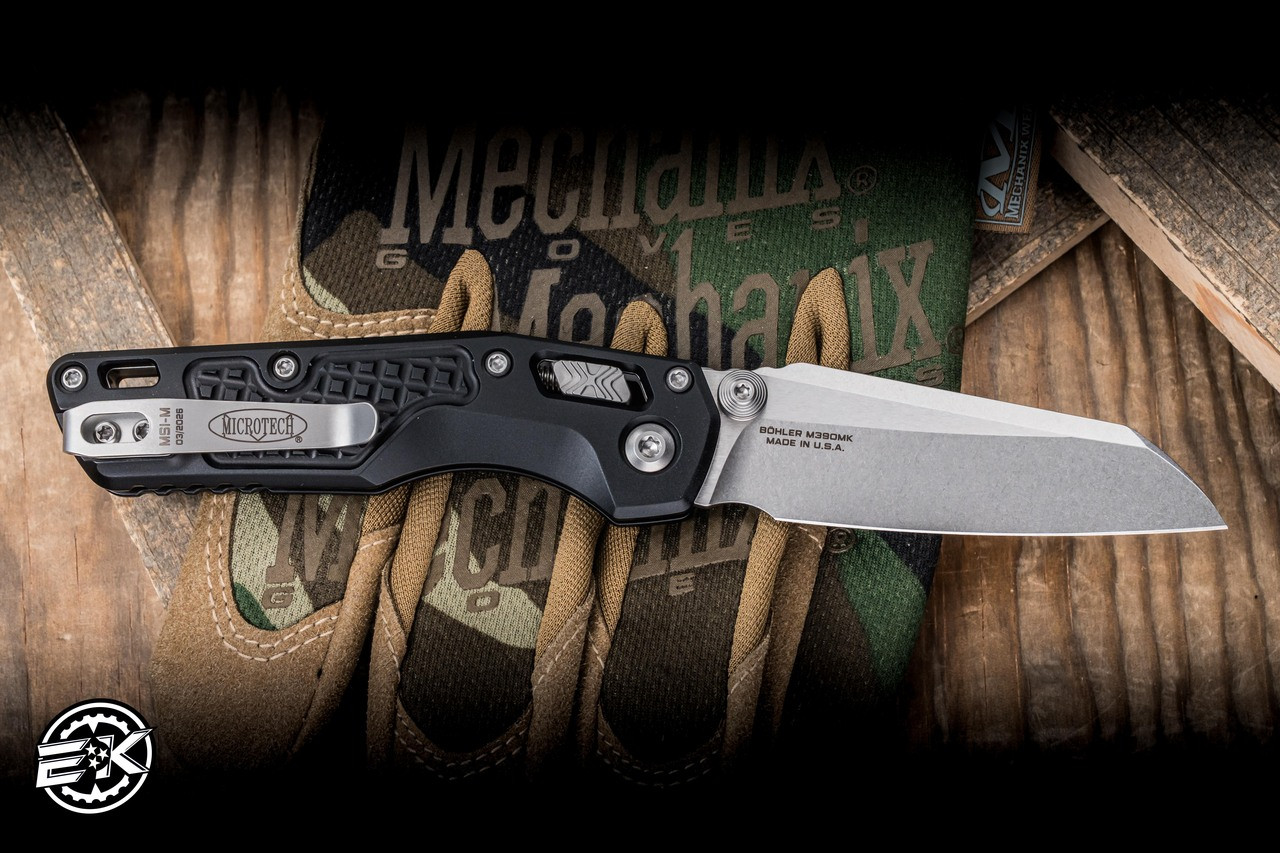Microtech MSI Mini Ram-Lok Knife Black Frag Aluminum 3.25