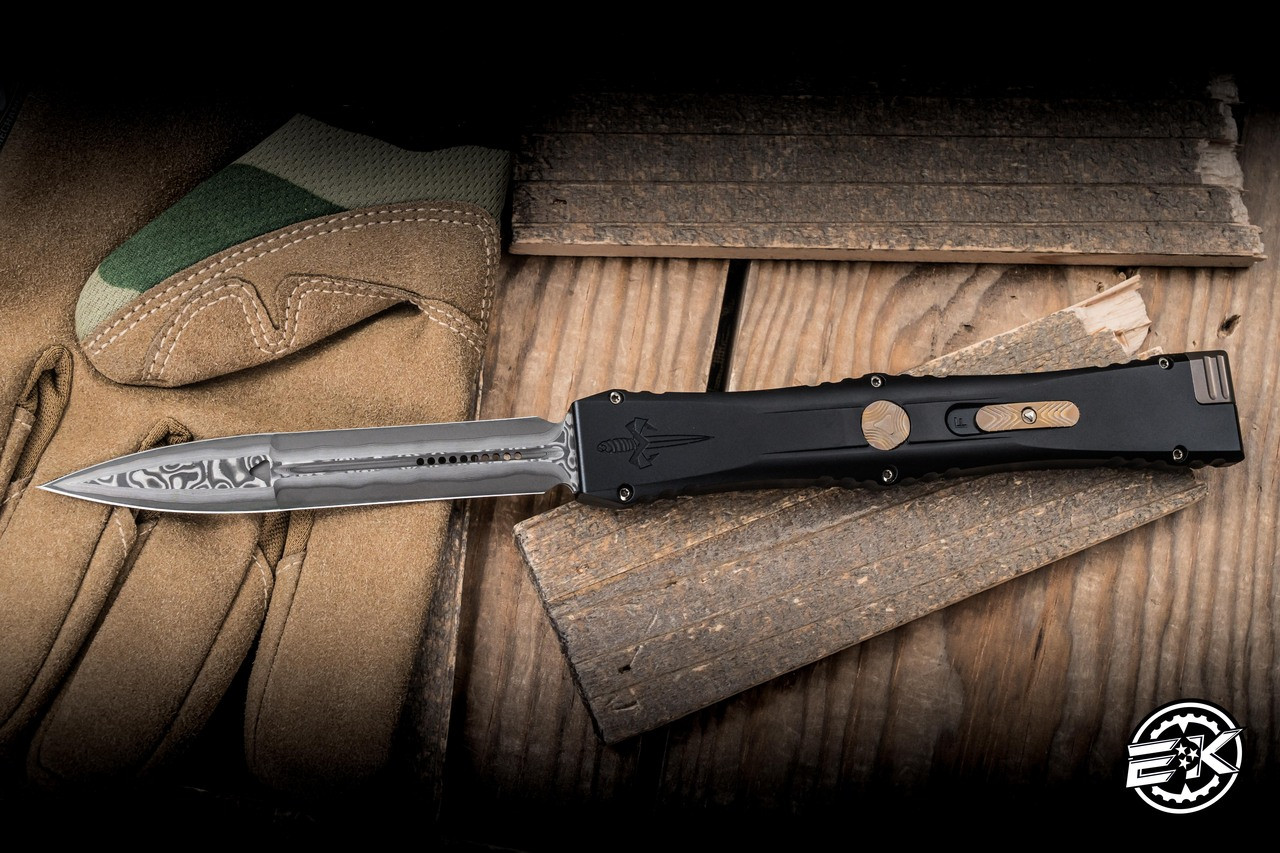 Marfione Custom Nemesis IV OTF Knife Black Alloy 4.4