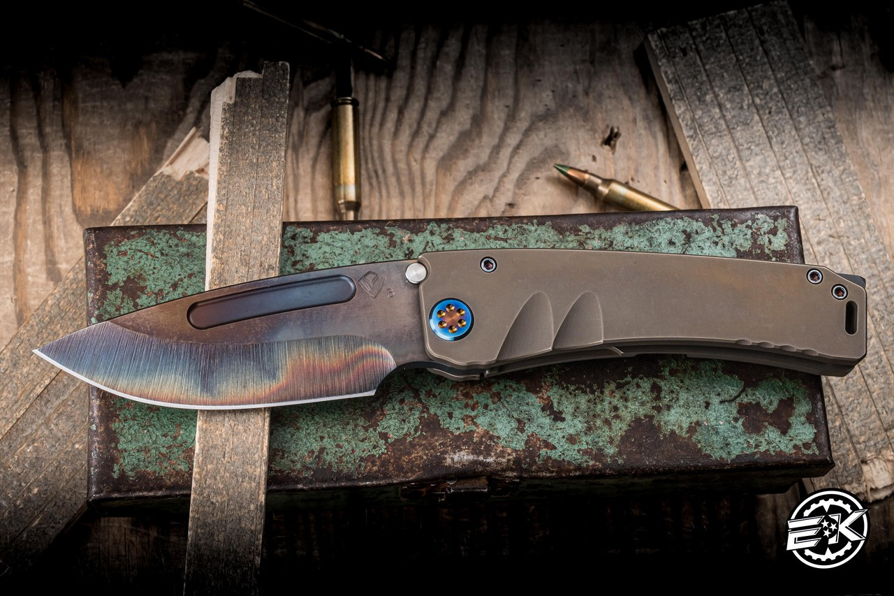 MEDFORD ヴィンテージ コンボ・ペン 14K H-MF Medford Marauder-H Folding Knife Old School Bronze Titanium 3.75