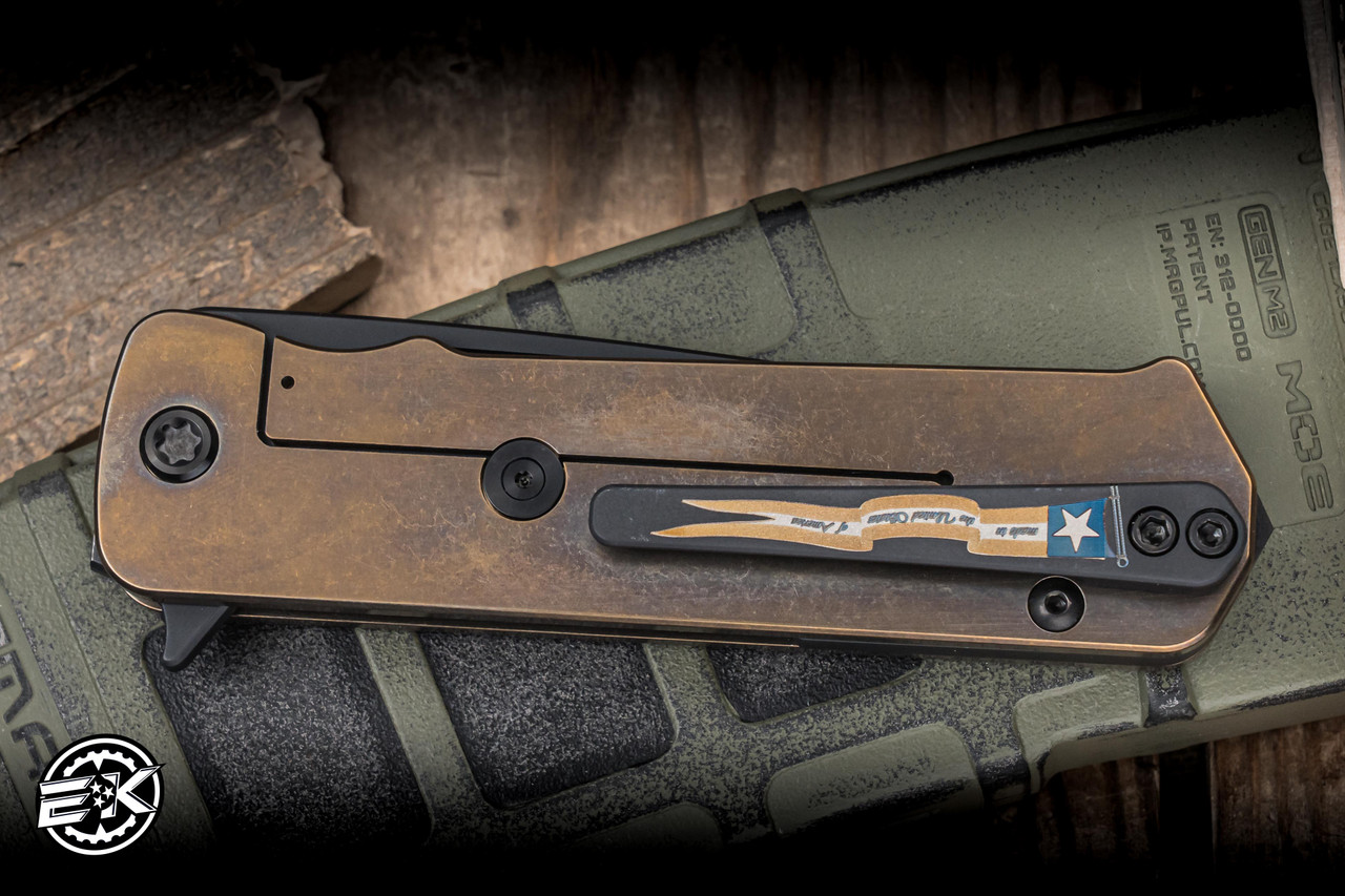 Medford Knives TFF-4 Folding Knife Bronze Titanium/Predator Inlay
