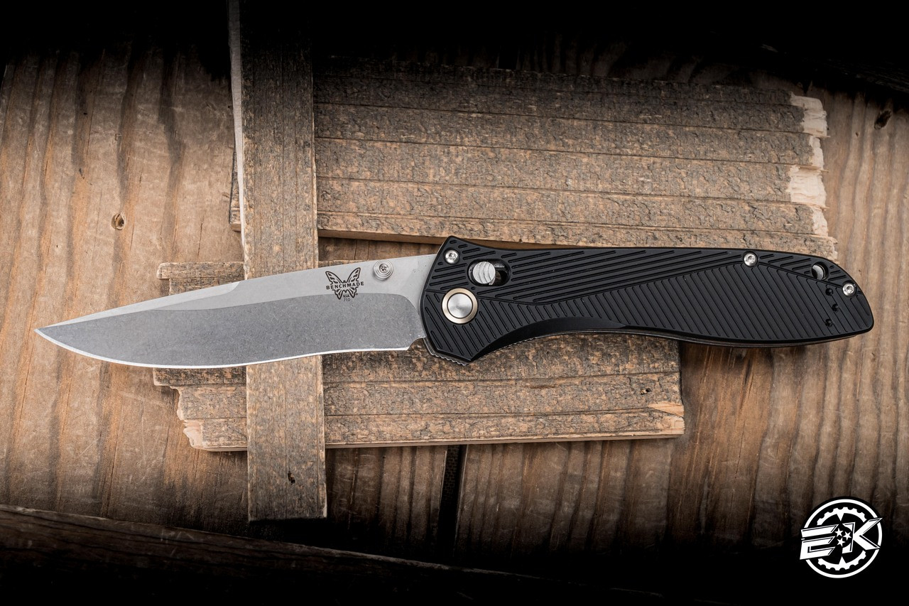 Preowned-Benchmade 710 Seven Ten Folding Knife Black Aluminum 4