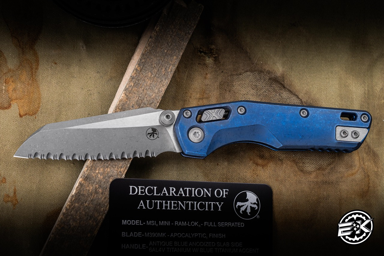 Microtech Marfione Select MSI Mini Ram-Lok Knife Antique Titanium