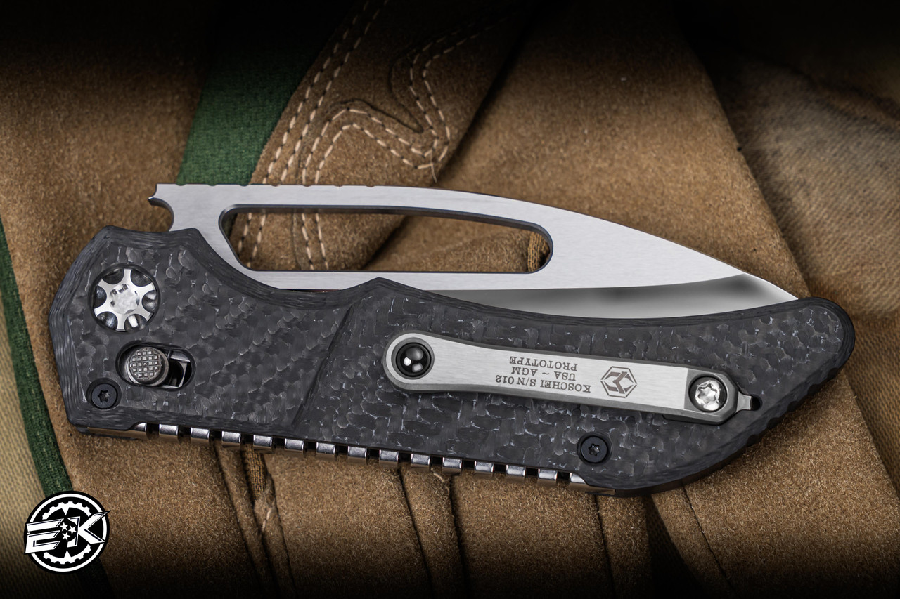 Prototype-Heretic Knives Custom Koschei Crossbar Lock Carbon Fiber