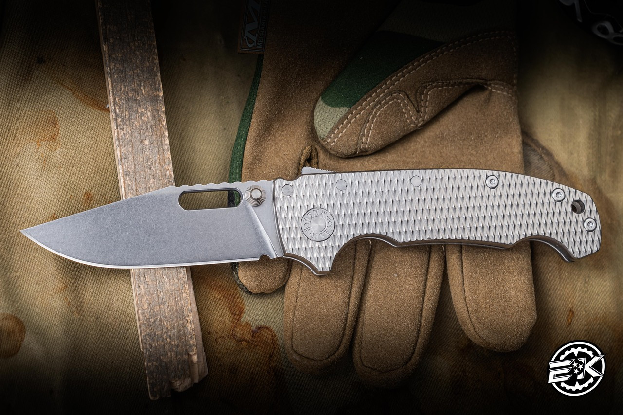 Demko Knives AD20I Slim Shark Lock Textured Titanium 3.6
