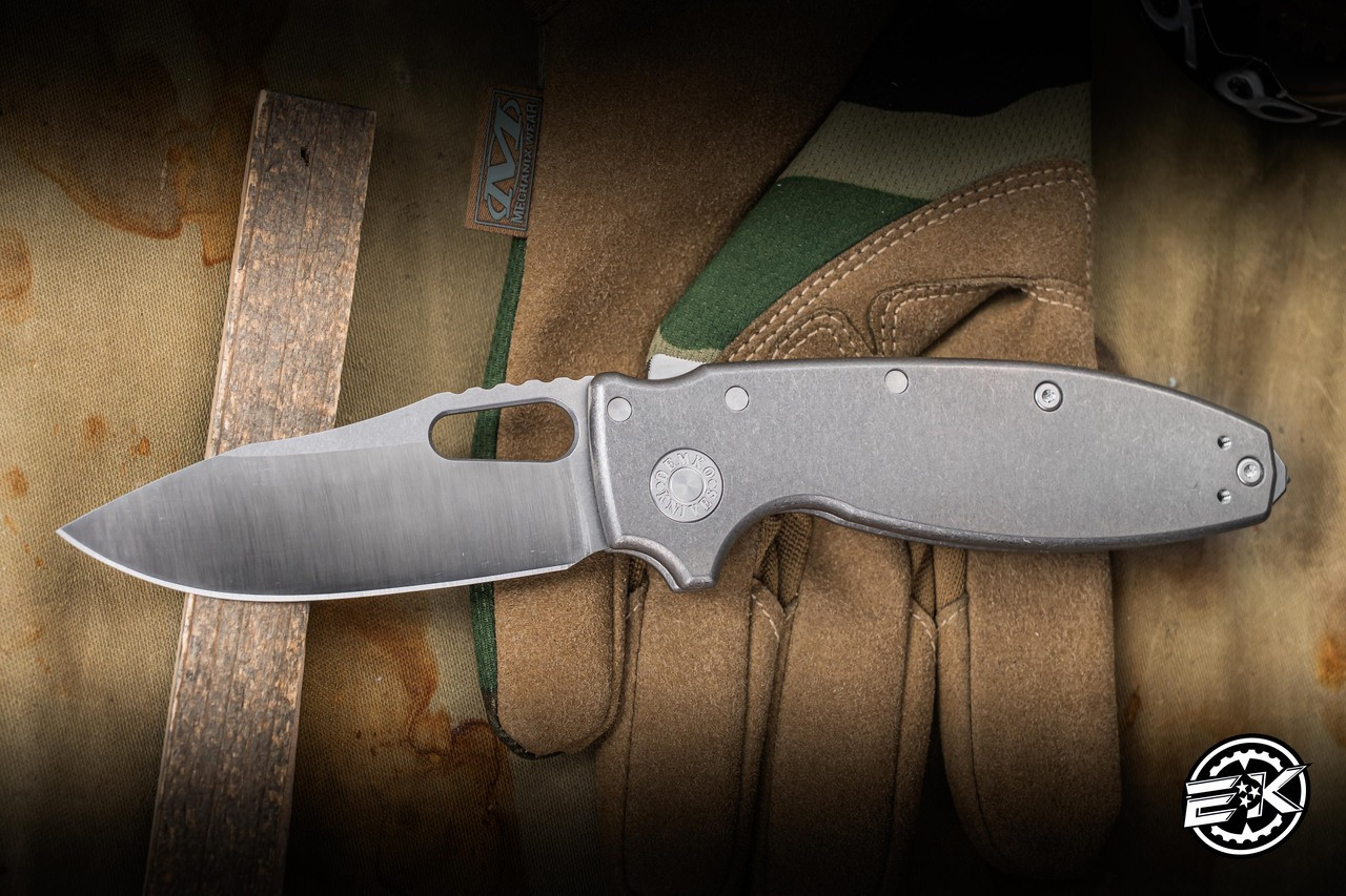 Demko Knives Shark-A-Tac Folding Knife Titanium 3.5