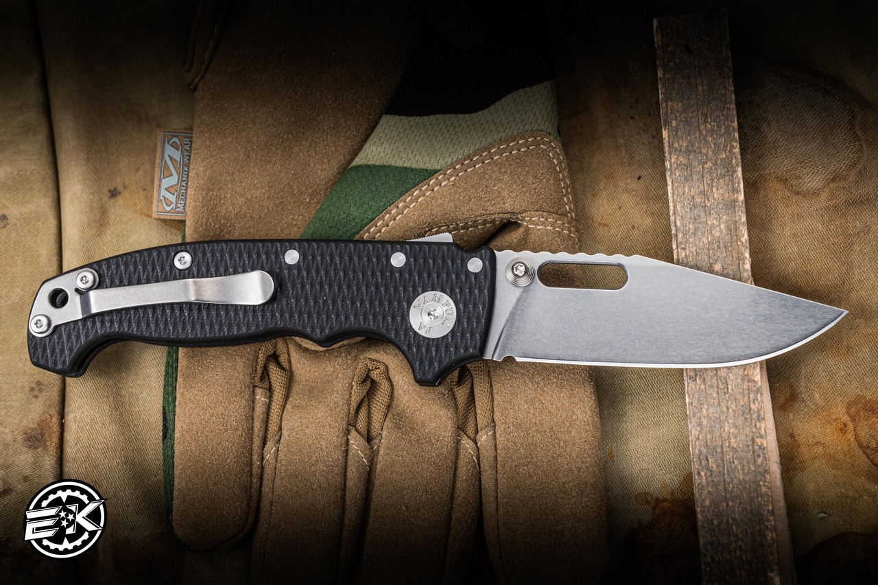 Demko Knives AD20I Slim Shark Lock Black G10 3.6