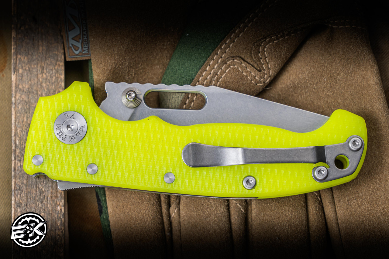 Demko Knives AD20I Slim Shark Lock DayGlow G10 3.6