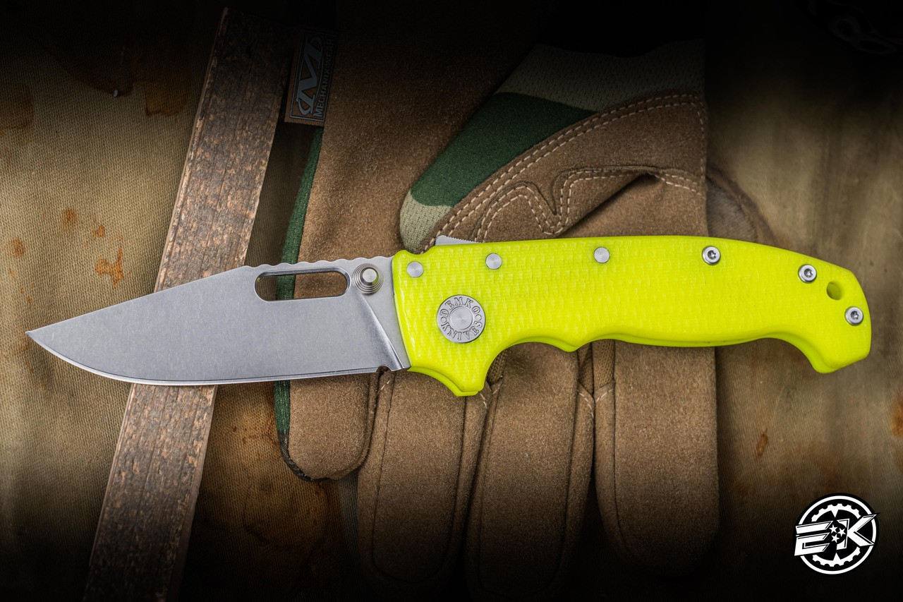 Demko Knives AD20I Slim Shark Lock DayGlow G10 3.6