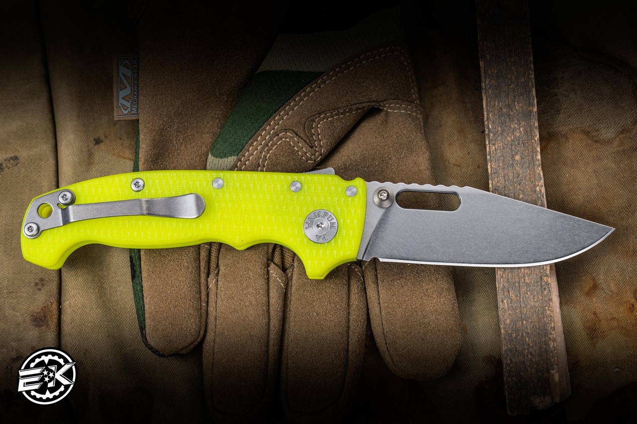 Demko Knives AD20I Slim Shark Lock DayGlow G10 3.6