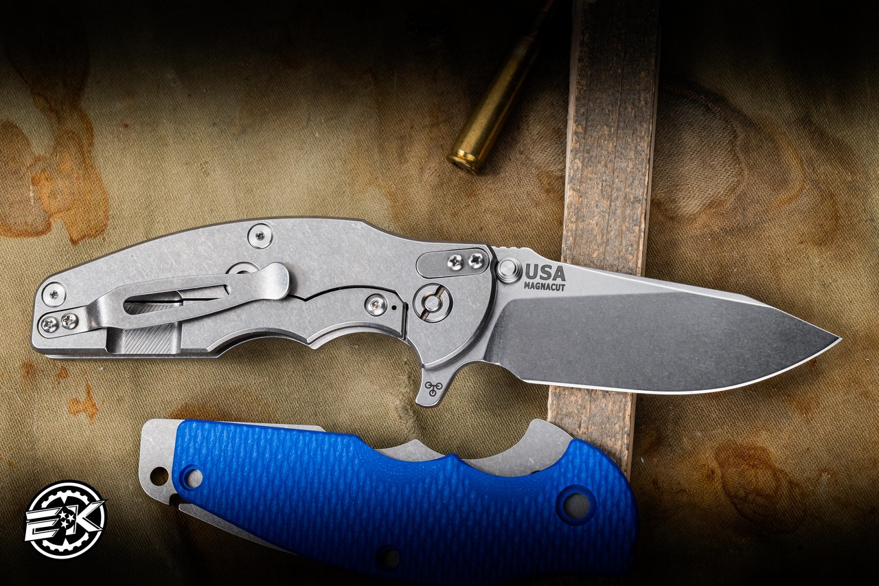 Preowned - Rick Hinderer Knives Jurassic Slicer Textured Titanium