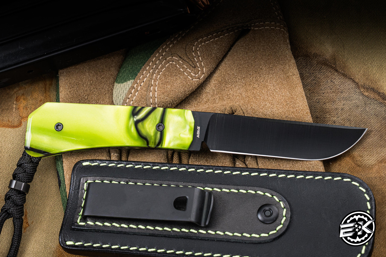 Jack Wolf Knives Pioneer FIXEDC Fixed Blade Knife Toxic Green