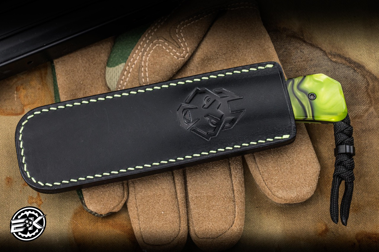 Jack Wolf Knives Pioneer FIXEDC Fixed Blade Knife Toxic Green
