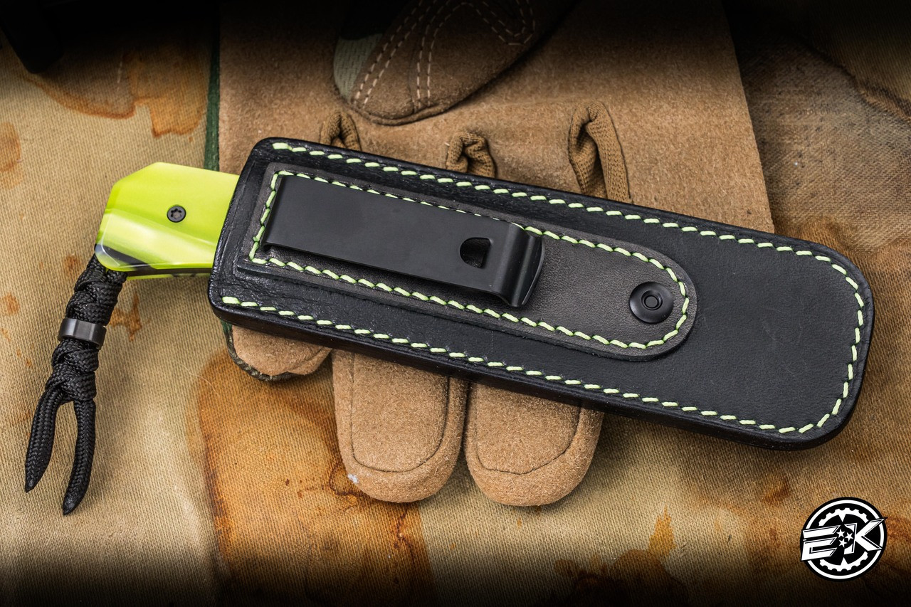 Jack Wolf Knives Pioneer FIXEDC Fixed Blade Knife Toxic Green
