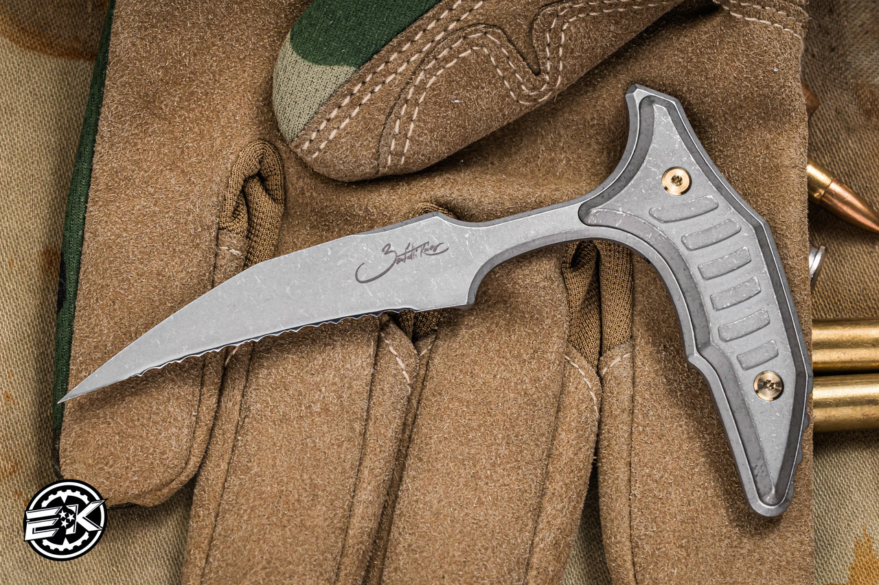 Microtech Marfione Select Bee Push Dagger Titanium 2.5" Wharncliffe ...