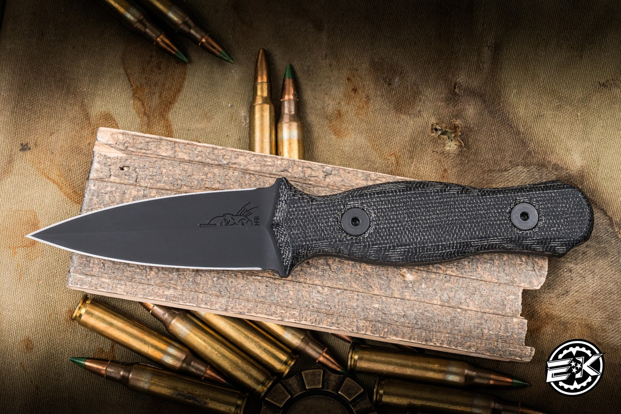 Half Face Blades Pulse Checker Black Micarta 2.8