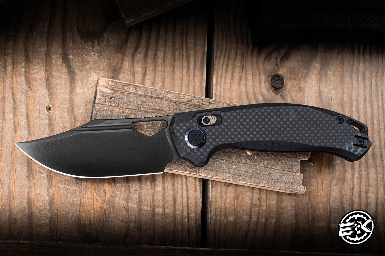 Kunwu Knives Django XL Crossbar Knife Carbon Fiber 3.7