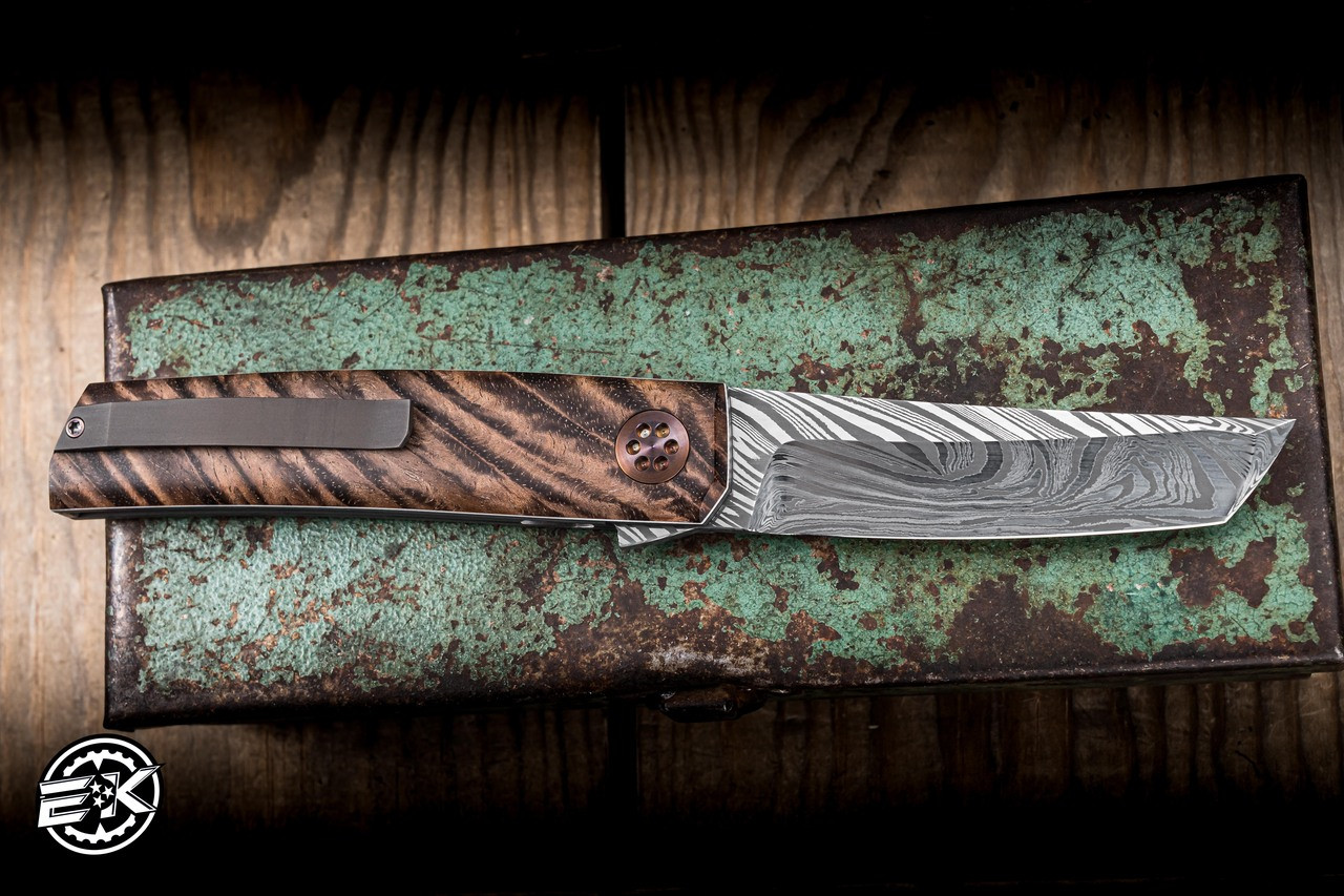 J. Oeser Custom Tachi OS Front Flipper Hawaiian KOA, Tan/Black