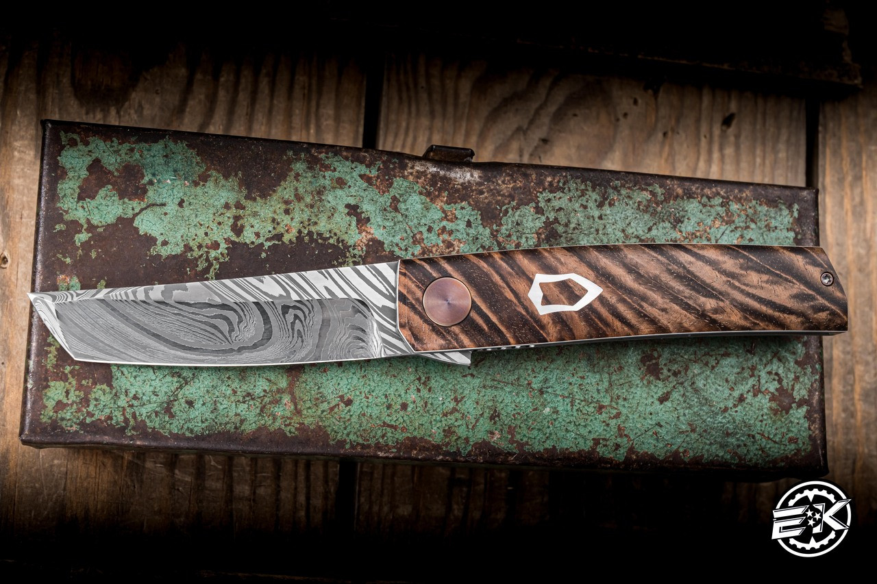 J. Oeser Custom Tachi OS Front Flipper Hawaiian KOA, Tan/Black