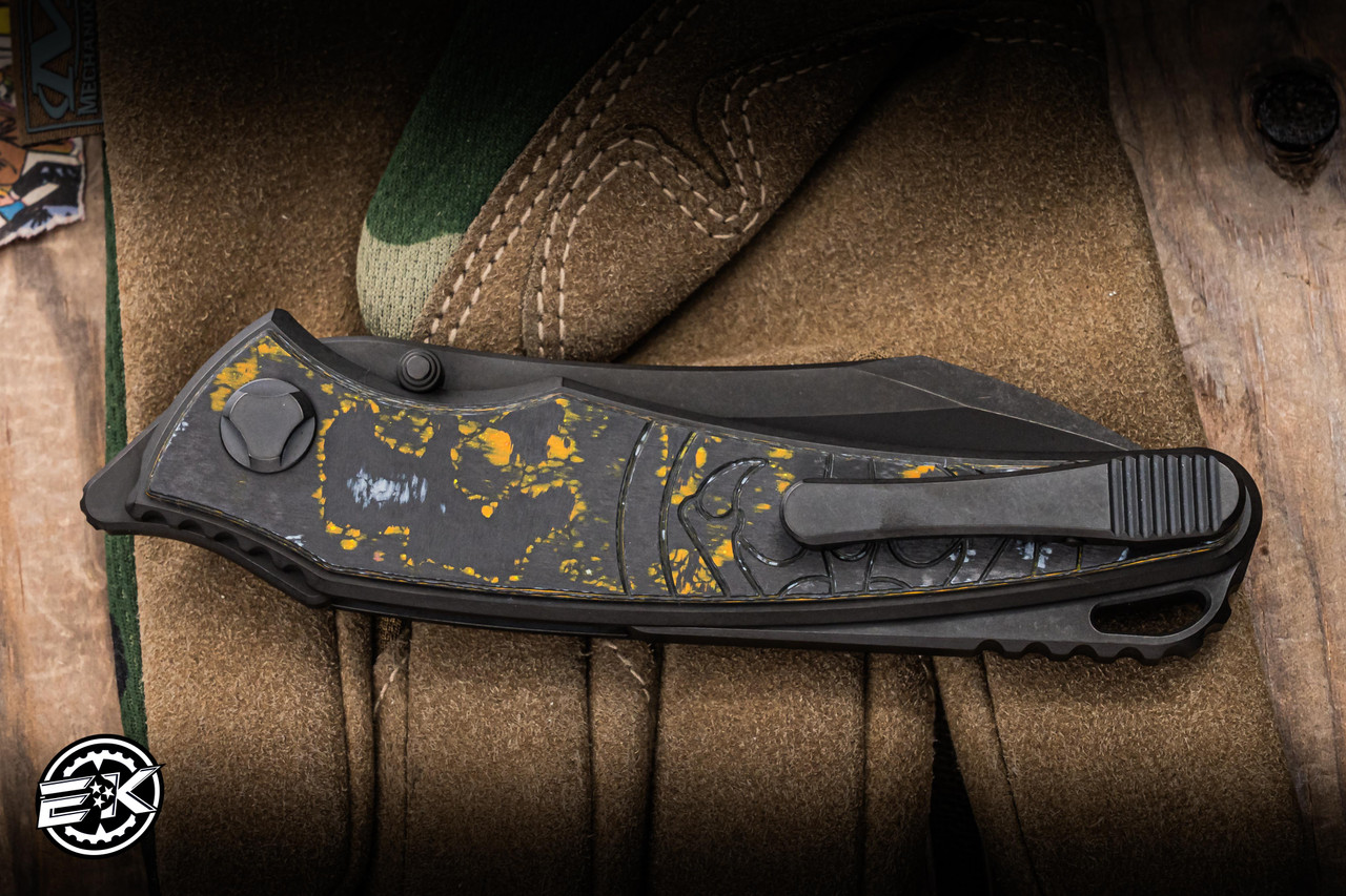 Hawk Knives Talon Folding Knife DLC Titanium/Giants CamoCarbon 3.5