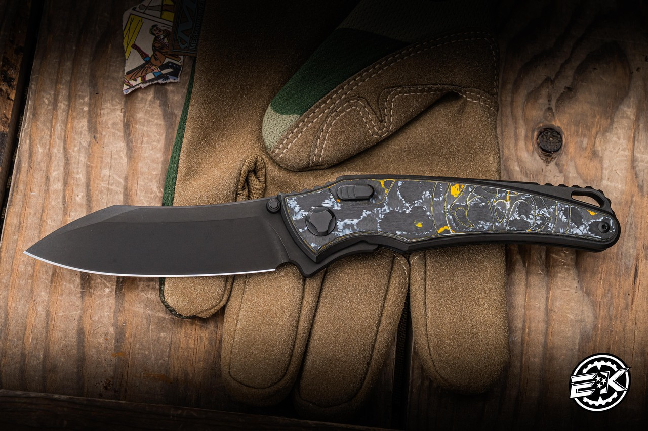 Hawk Knives Talon Folding Knife DLC Titanium/Giants CamoCarbon 3.5