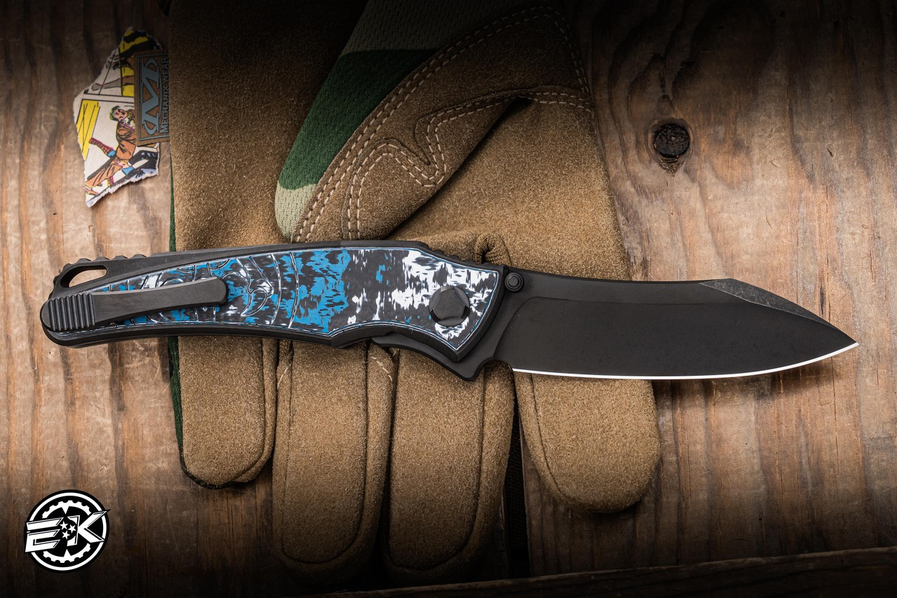 Hawk Knives Talon Folding Knife Frost FatCarbon 3.5