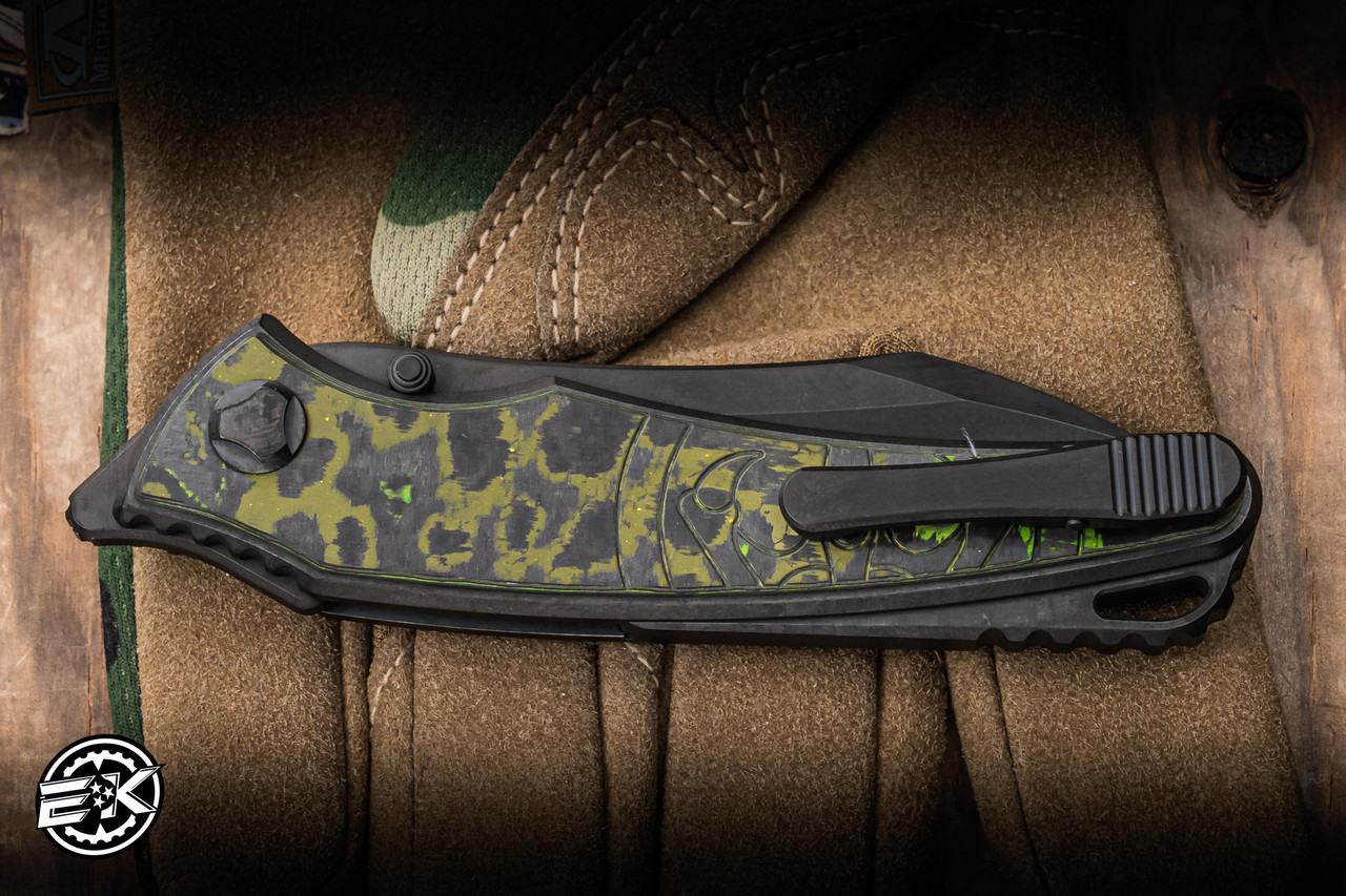 Hawk Knives Talon Folding Knife Toxic Moss CamoCarbon 3.5