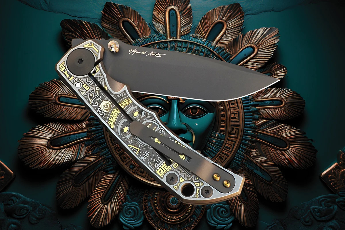 Spartan Blades SHF Harsey Folder Knife Aztec Titanium 4