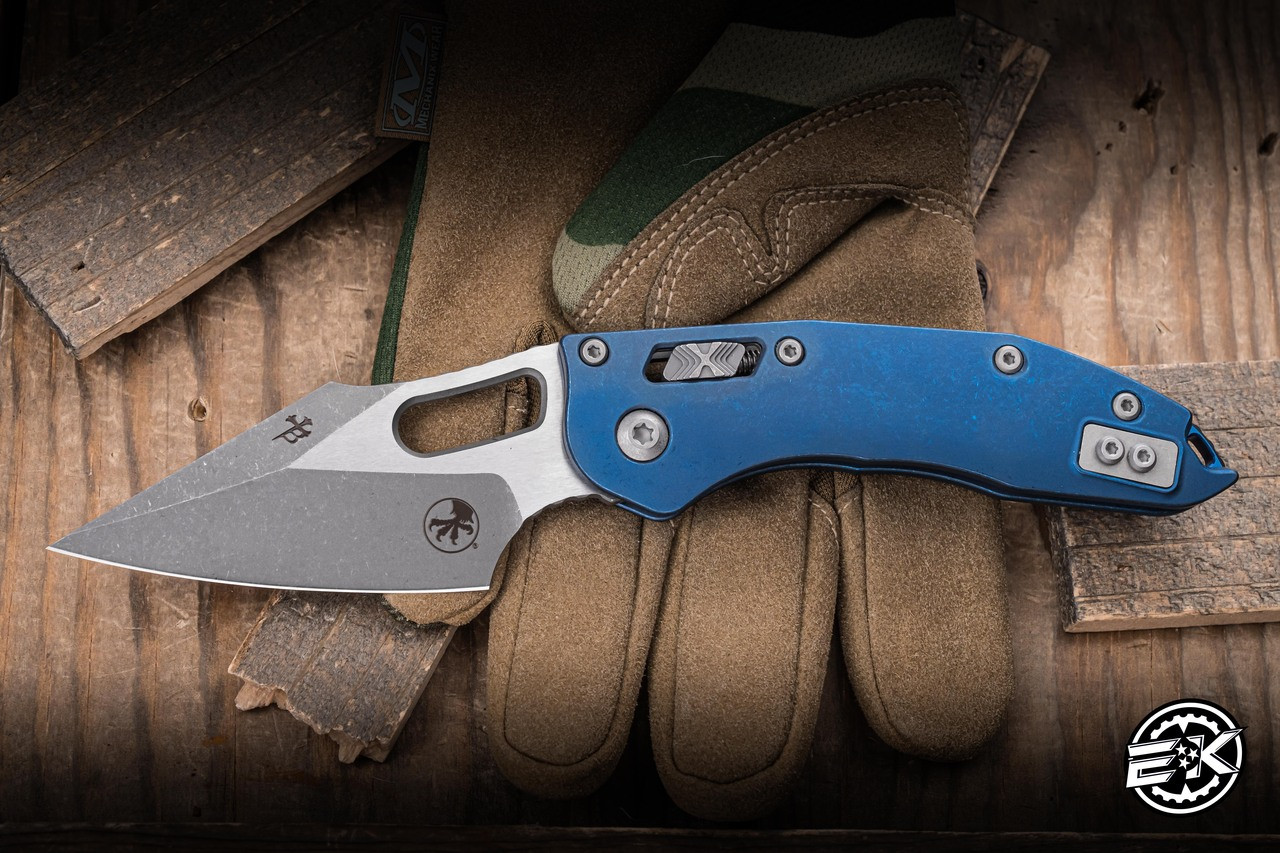 プルーラ3.7 リミットメイカー　マニアックオリカラ　15点セット Microtech Marfione Select Stitch Ram-LOK Antique Blue Titanium