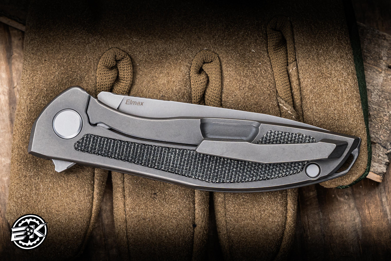 Shirogorov Knives Neon Lite Titanium/Black Micarta 3.34