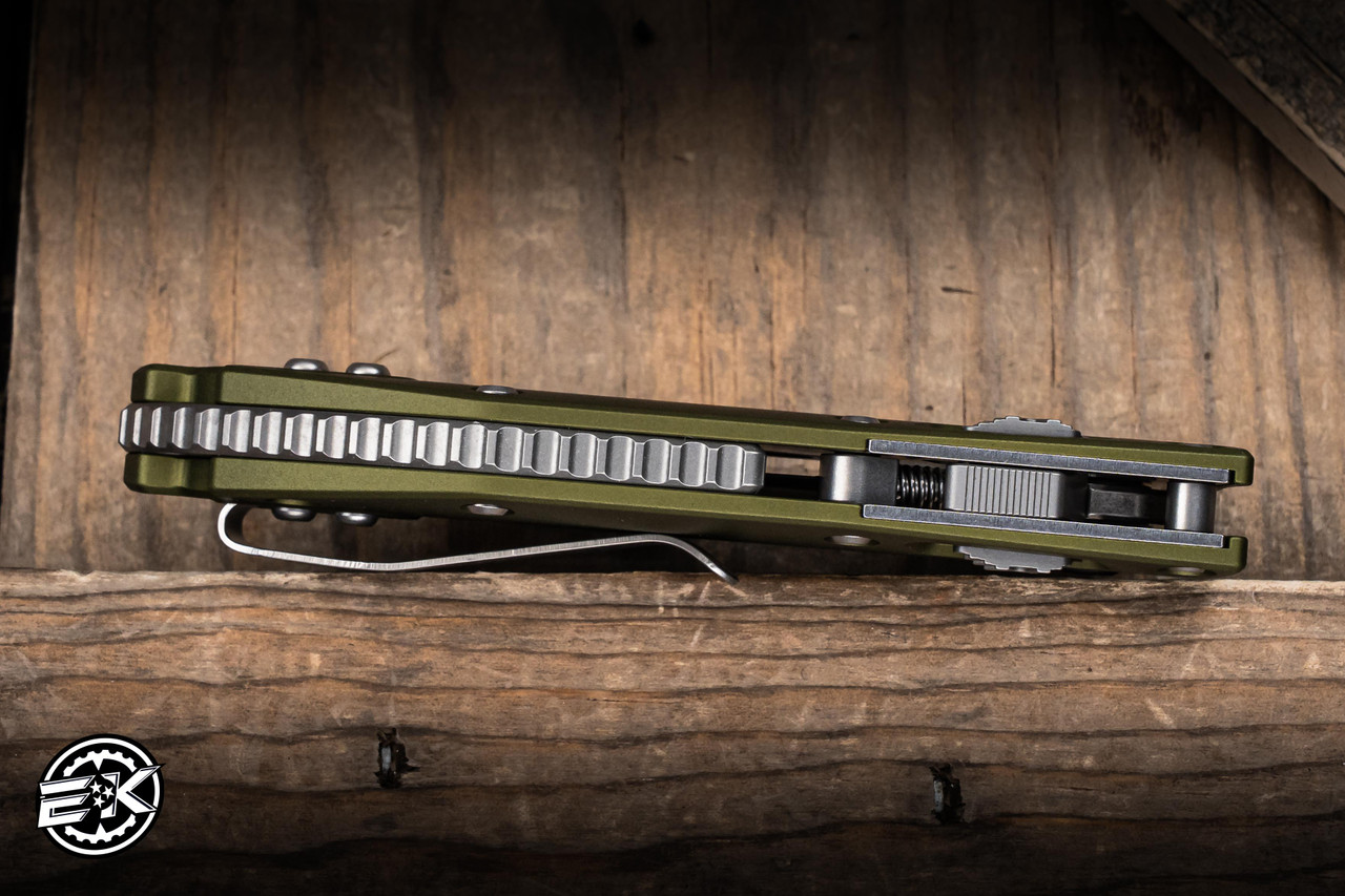 Microtech M-Stitch Ram-LOK OD Green Aluminum 3