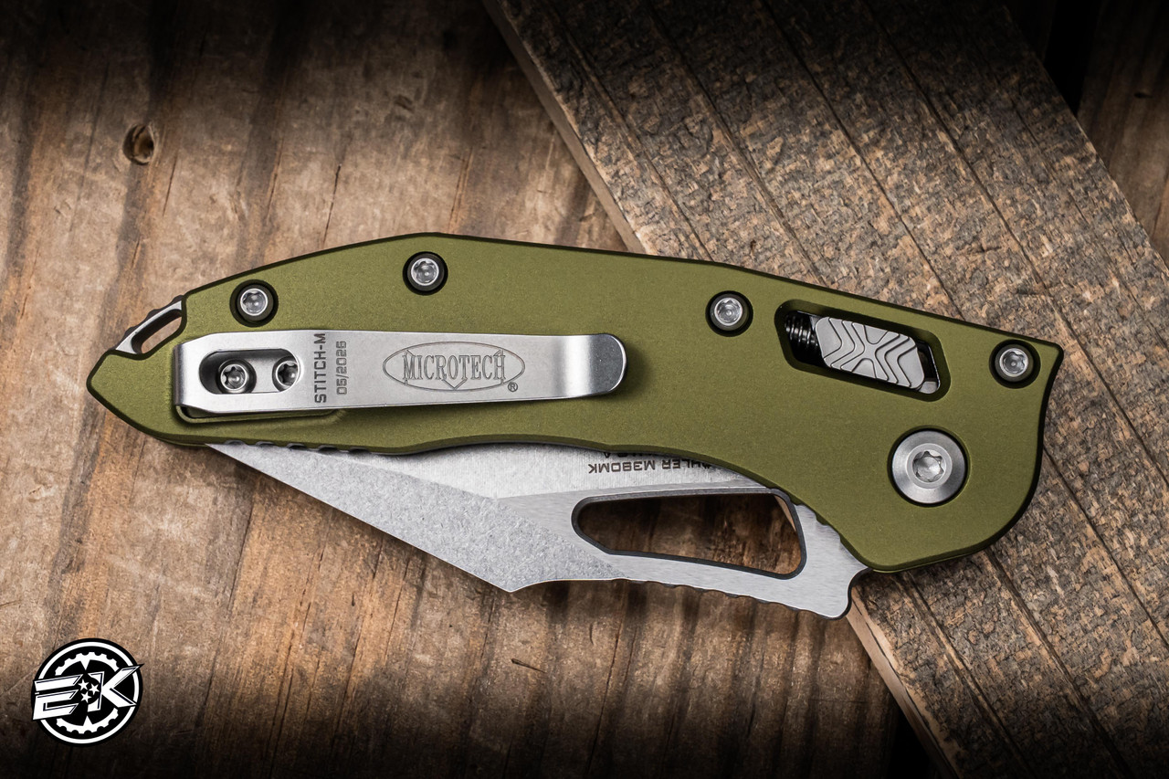 Microtech M-Stitch Ram-LOK OD Green Aluminum 3