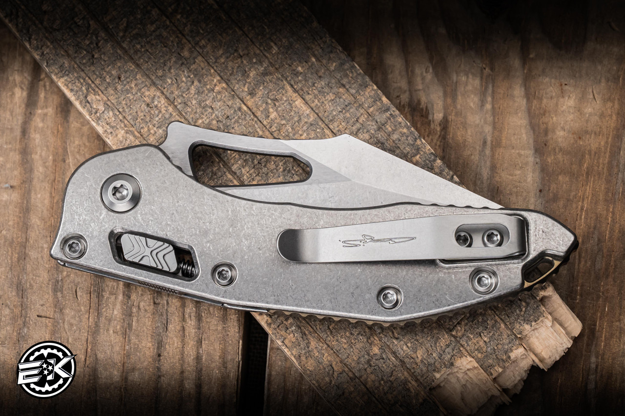 Microtech Marfione Select M-Stitch Ram-LOK Titanium, Bronze Accent