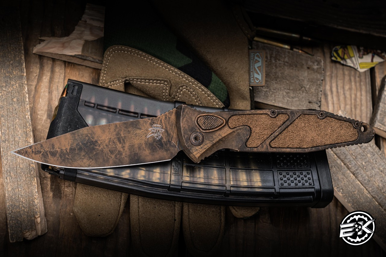 Microtech Socom Elite Auto Set Plague Outbreak Aluminum Leather