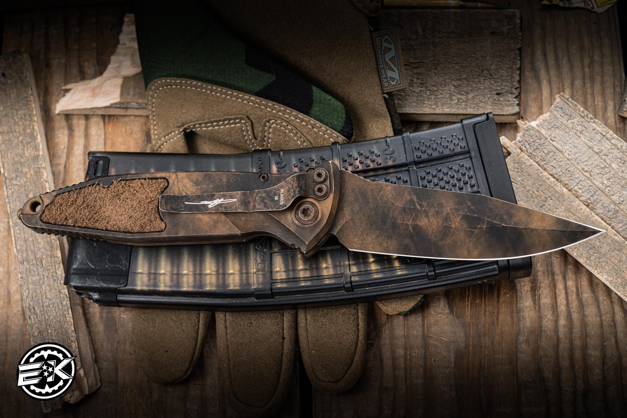 Microtech Socom Elite Auto Set Plague Outbreak Aluminum Leather
