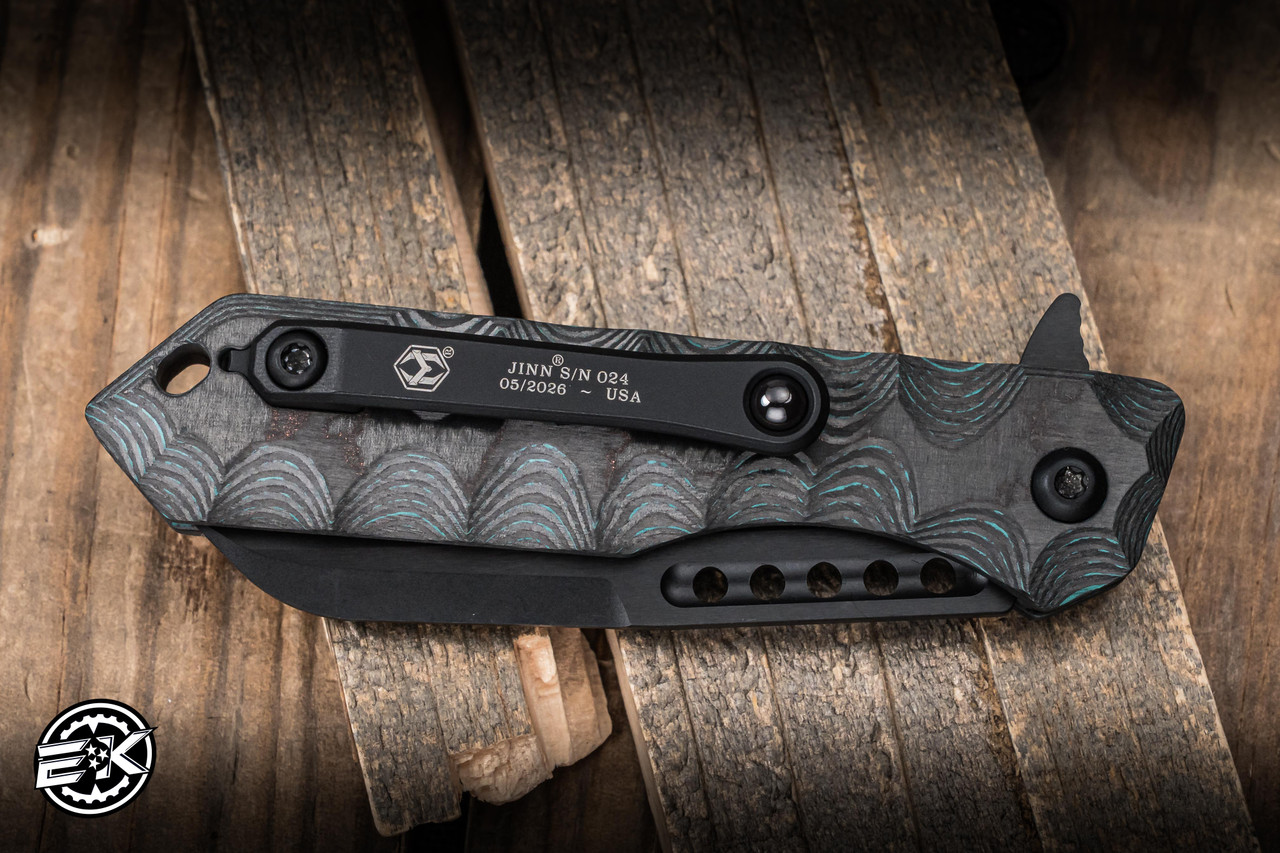 EKCLUSIVE* Heretic Knives Jinn Button Lock Manual Flipper Knife