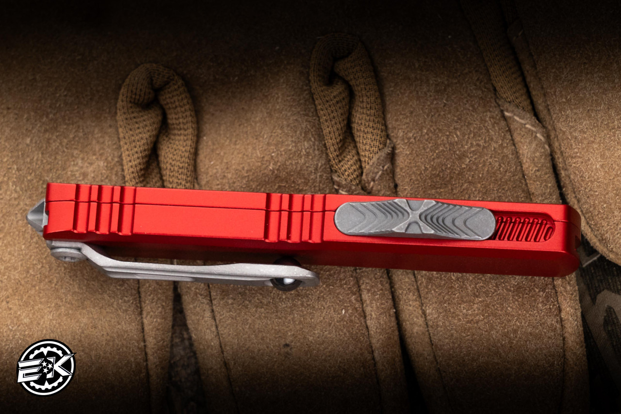 Microtech UTX-70 Gen IV Automatic OTF Knife Red Aluminum 2.5