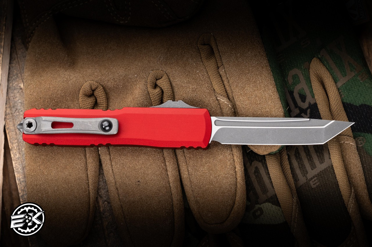 Microtech UTX-70 Gen IV Automatic OTF Knife Red Aluminum 2.5