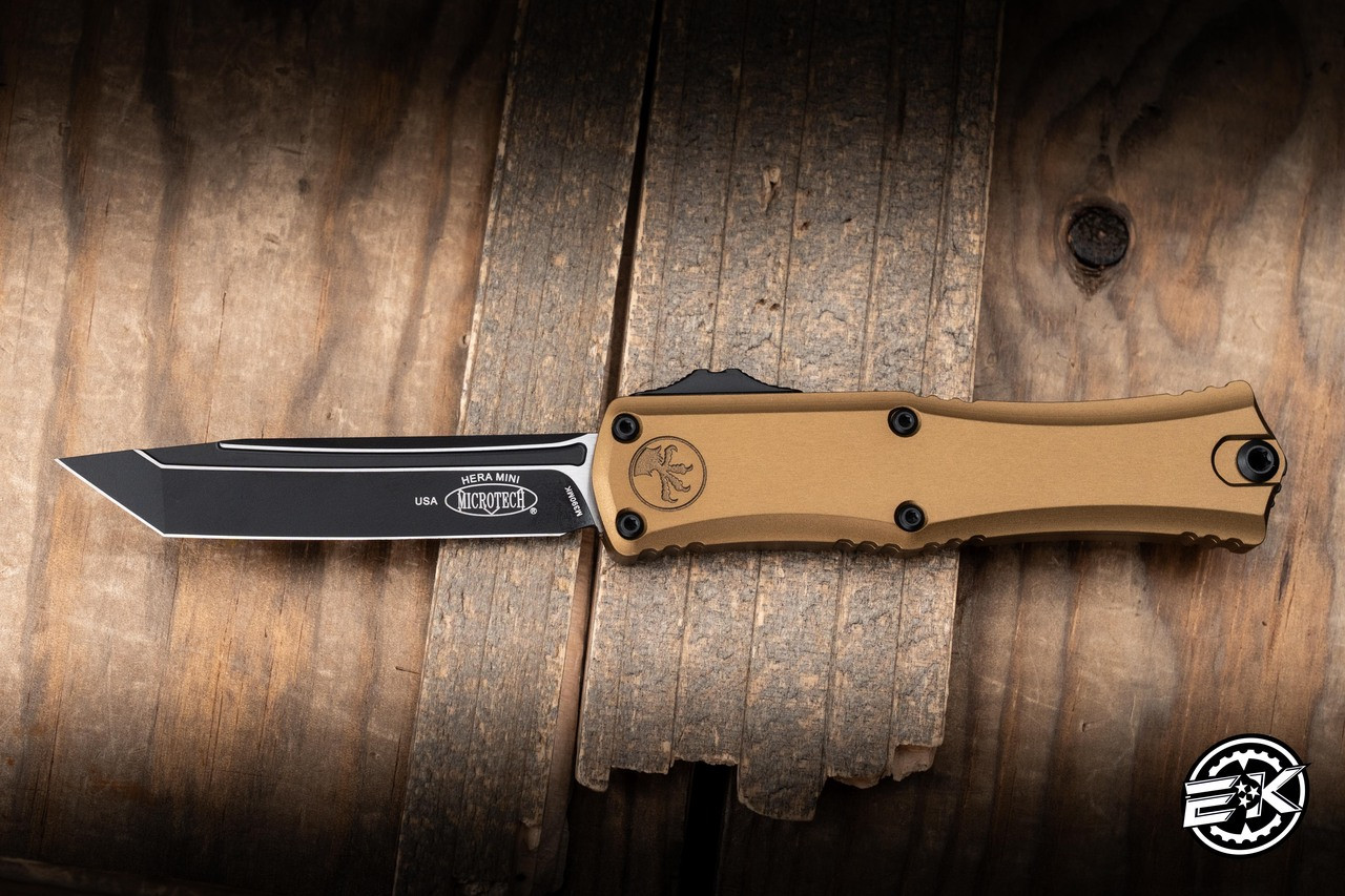 マイリトルテイラー/セミオーダー Microtech Hera II Mini Automatic OTF Knife Tan Aluminum 3