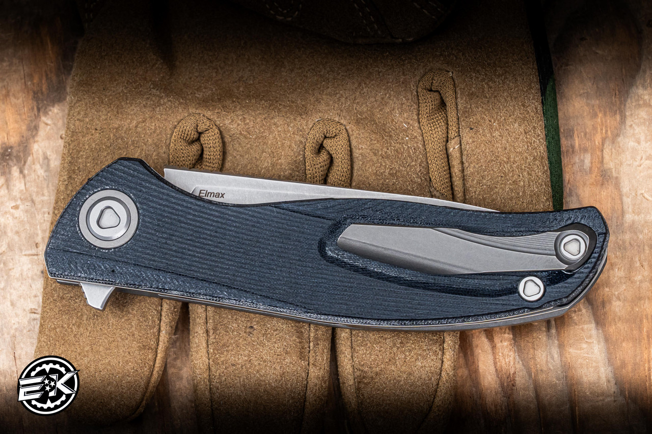 Shirogorov Knives Ursus F95 Linerlock Blue Micarta 3.74