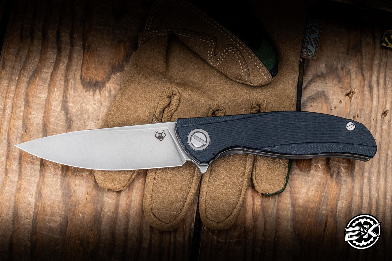 Shirogorov Knives Ursus F95 Linerlock Blue Micarta 3.74