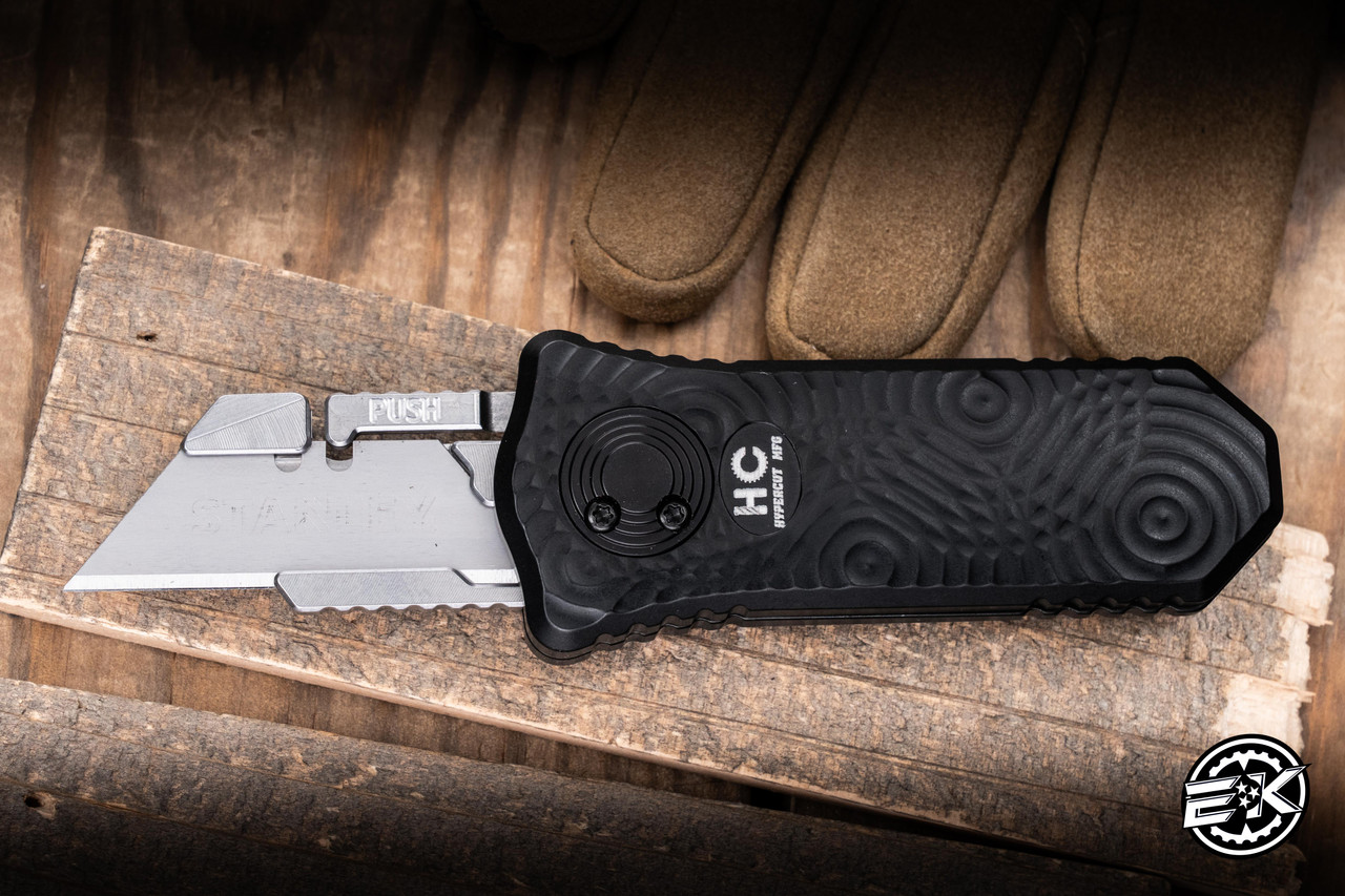 Hypercut Knives Oracle Utility Razor Black Raindrop Milled
