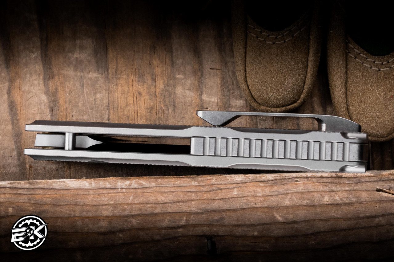 JB Stout Knife Tool Sparrow Titanium Tumbled 3.25