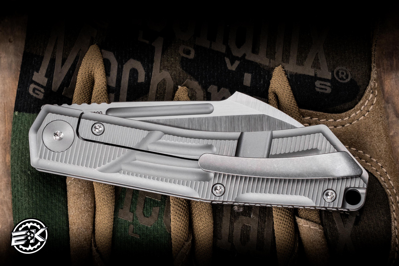JB Stout Knife Tool Sparrow Titanium Tumbled 3.25
